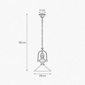 Cone Pendant Light Antique Brass White Glass by Ghidini 1849
