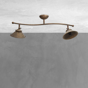 Country Ceiling Light Old Brass Style Adjustable by Ghidini 1849