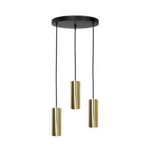 Cylinder Pendant Lights in Brass Made in Italy by Ghidini 1849