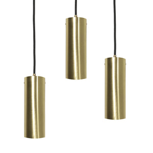 Cylinder Pendant Lights in Brass Made in Italy by Ghidini 1849