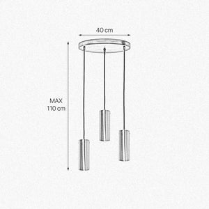 Cylinder Pendant Lights in Brass Made in Italy by Ghidini 1849
