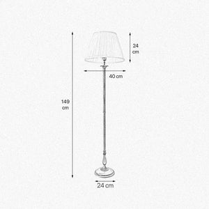 Decorative Floor Lamp For Living Room Brass Ginevra by Ghidini 1849