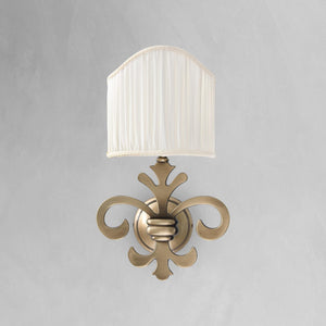 Decorative Wall Light In Real Brass Florence Giglio by Ghidini 1849