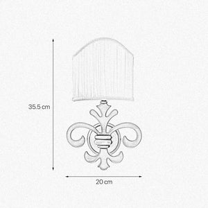 Decorative Wall Light In Real Brass Florence Giglio by Ghidini 1849