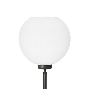 Floor Lamp With Round Glass Globe Dark Bronze by Ghidini 1849