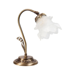 Floral Table Lamp Brass With Premium Decorations by Ghidini 1849