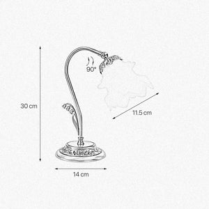 Floral Table Lamp Brass With Premium Decorations by Ghidini 1849