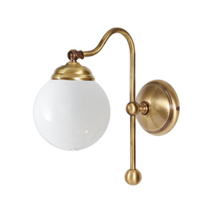 Glass Globe And Brass Wall Sconce Classic Premium by Ghidini 1849