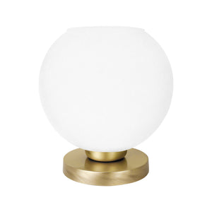 Globe Bedside Light Real Brass White Large Glass by Ghidini 1849