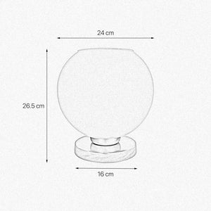 Globe Bedside Light Real Brass White Large Glass by Ghidini 1849