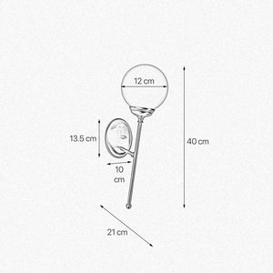 Harmony Globe Sconce Real Brass Classic Premium by Ghidini 1849