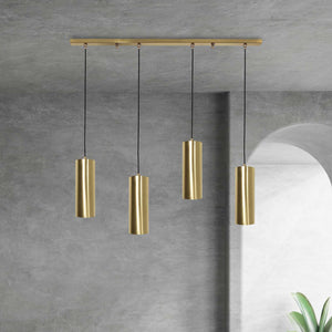 Luxury Brass Tube Pendant Light Adjustable Venere by Ghidini 1849