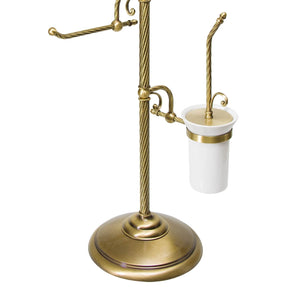 Luxury Free Standing Towel Rack Brush Soap Roll Holder by Ghidini 1849