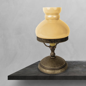 Marine Table Lamp Antique Brass And Glass Small by Ghidini 1849