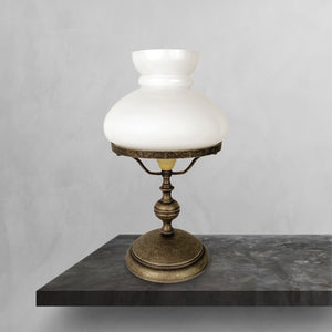 Marine Table Lamp Old Brass Glass Country Style by Ghidini 1849