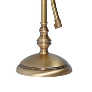 Mini Bankers Lamp Adjustable Bronze Brass Green by Ghidini 1849