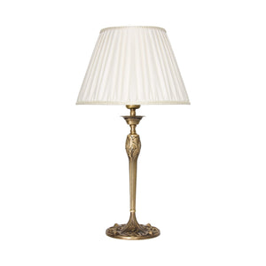 Nouveau Table Lamp White Cloth Shade Simona by Ghidini 1849