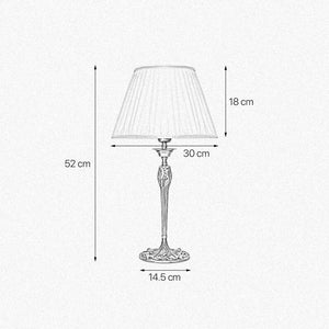 Nouveau Table Lamp White Cloth Shade Simona by Ghidini 1849