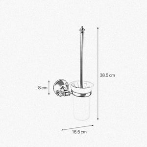 Old Fashioned Toilet Brush Brass Ceramics Olimpo by Ghidini 1849
