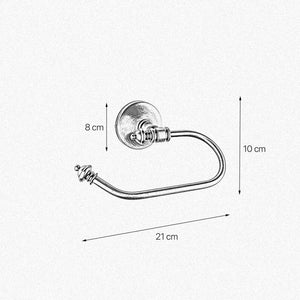 Old Fashioned Toilet Roll Holder Real Brass Olimpo by Ghidini 1849