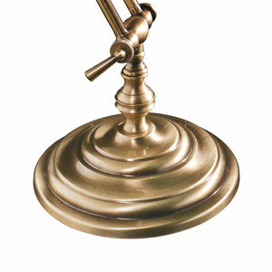 Old Style Green Desk Lamp Bronze Satin Brass by Ghidini 1849