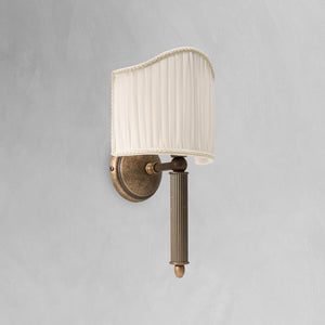 Old Style Wall Light Aged Brass Premium Shade by Ghidini 1849