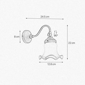 Old World Wall Sconce Aged Brass And Satin Glass by Ghidini 1849