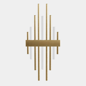 Brass wall lamp with vertical lines for modern and luxurious interiors by Ghidini 1849 - Finish: OBV Bronze Satin Light Brass