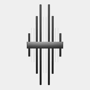 Brass wall lamp with vertical lines for modern and luxurious interiors by Ghidini 1849 - Finish: ONO Matt Black