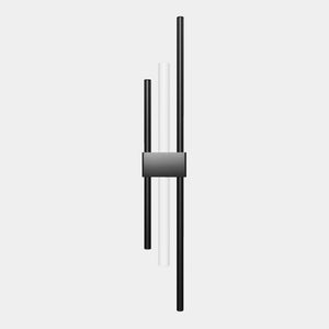 Contemporary brass wall light with parallel bars and minimalist design, ideal for modern interiors by Ghidini 1849 - Finish: ONO Matt Black