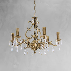 Regal Chandelier Premium Brass Crystal Pendants Venezia by Ghidini 1849