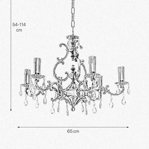 Regal Chandelier Premium Brass Crystal Pendants Venezia by Ghidini 1849