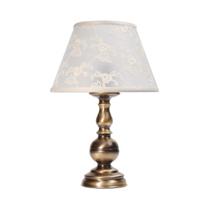 Retro Brass Table Lamp White Classic Shade Fiammingo by Ghidini 1849