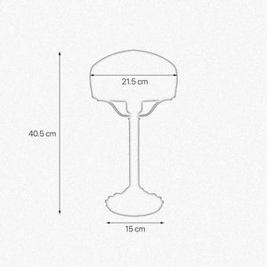 Retro Mushroom Lamp Real Brass With Amber Glass by Ghidini 1849