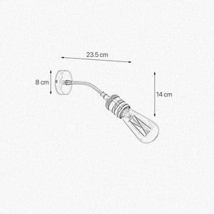 Retro Wall Lamp Real Brass Vintage Vesta by Ghidini 1849