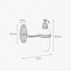 Rustic Bathroom Soap Dispenser Old Brass Ceramic by Ghidini 1849