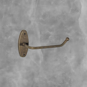 Rustic Industrial Toilet Paper Holder In Old Brass by Ghidini 1849