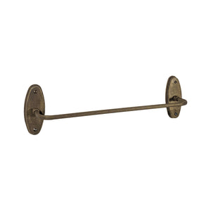 Rustic Towel Bar In Solid Antique Brass Country by Ghidini 1849