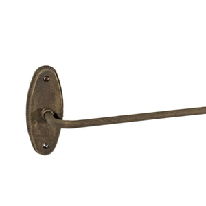 Rustic Towel Bar In Solid Antique Brass Country by Ghidini 1849