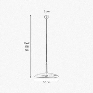 Satin Brass Pendant Light Large Vintage Elio by Ghidini 1849