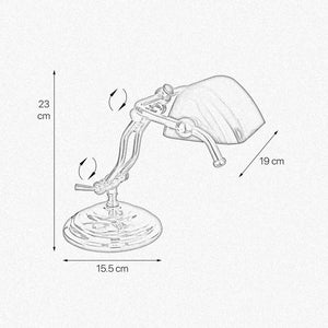 Small Bankers Lamp Art Deco Premium Polished Brass by Ghidini 1849