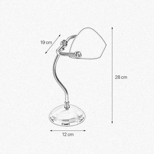 Small Bankers Lamp Polished Brass Green Premium by Ghidini 1849