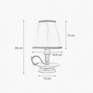Small Bedside Lamp Abat Jour With Candle Style Base by Ghidini 1849