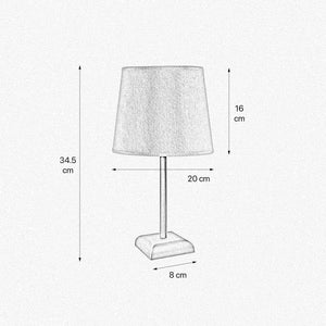 Small Bedside Lamp Brass Vintage Lampshade Aves by Ghidini 1849