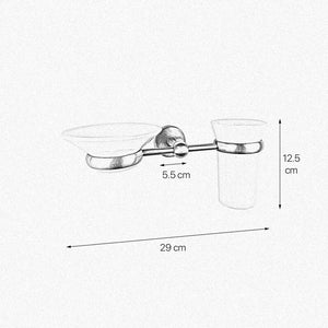 Soap Dish And Toothbrush Holder Vintage Brass Adele by Ghidini 1849