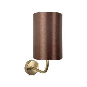 Soft Wall Light Real Brass Brown Lampshade Ilizia by Ghidini 1849