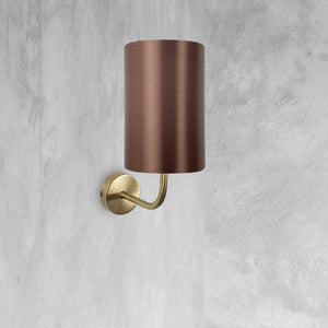 Soft Wall Light Real Brass Brown Lampshade Ilizia by Ghidini 1849