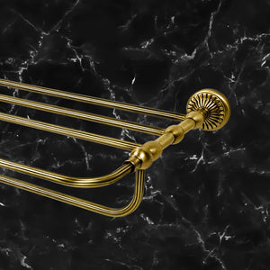 Solid Brass Towel Rack With Royal Style Dafne by Ghidini 1849
