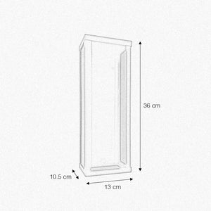 Square Outdoor Wall Light Medium Matt Black by Ghidini 1849