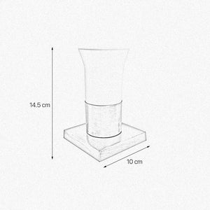 Square Toothbrush Holder Vintage Brass Ceramic by Ghidini 1849